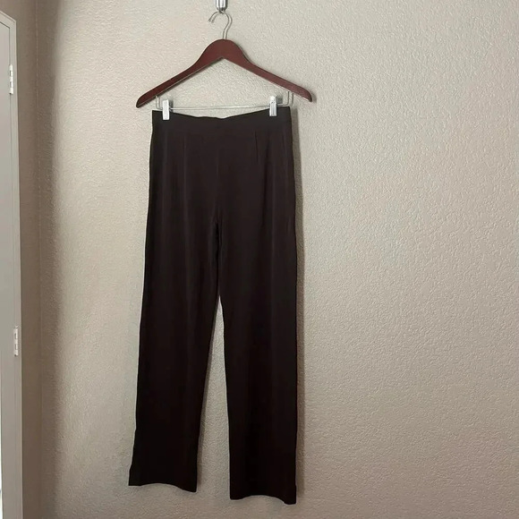 Exclusively Misook Pull on Knit Trousers Pants Brown Acrylic XS Women’s - Picture 2 of 5